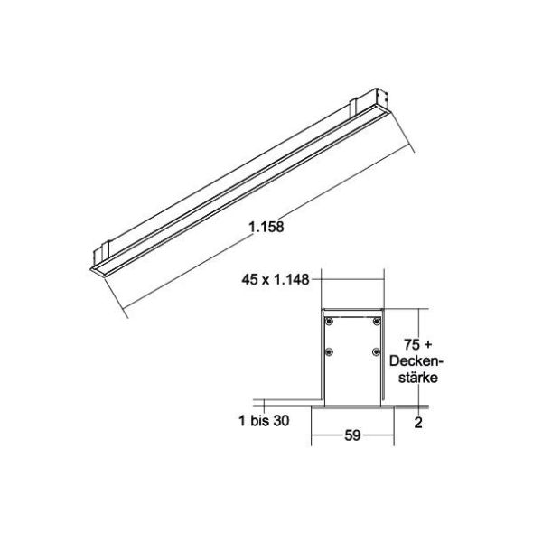 LED-Einbauprofil BIRO40 77013074