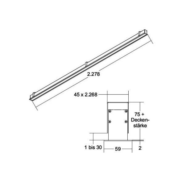 LED-Einbauprofil BIRO40 77014073