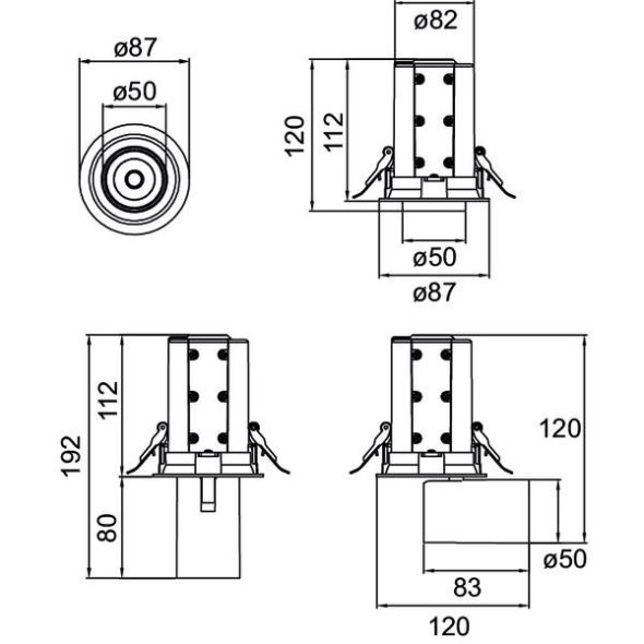 LED-Einbaurichtstrahler 88734164DA