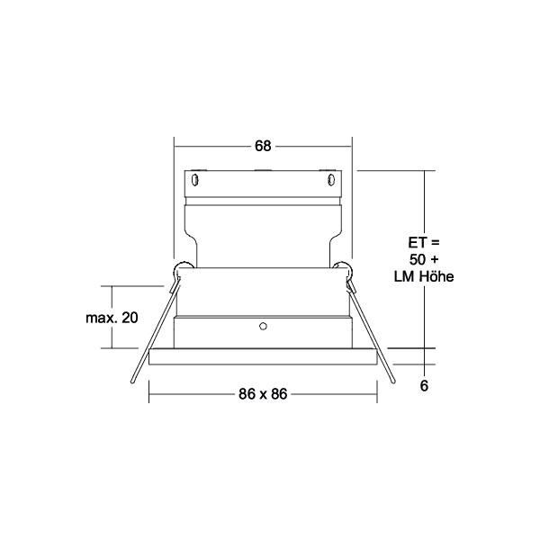 Einbaumodul quadratisch 37016070