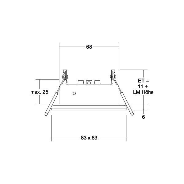 Einbaumodul quadratisch 45321070