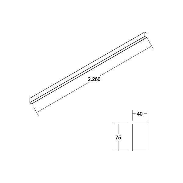 LED-Anbauprofil BIRO40 77114084