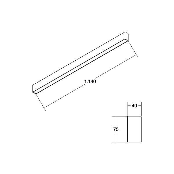 LED-Anbauprofil BIRO40 77123083