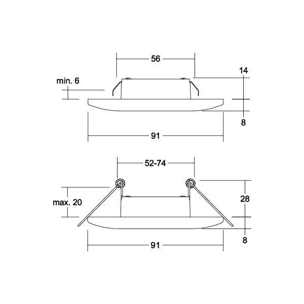 LED-Einbaudownlight 230V 38371643
