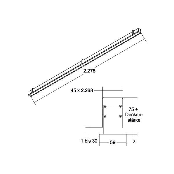 LED-Einbauprofil BIRO40 77004083