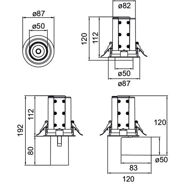 LED-Einbaurichtstrahler 88734164DA