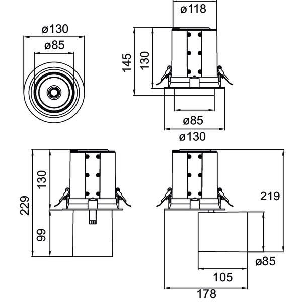 LED-Einbaurichtstrahler 88762185DA