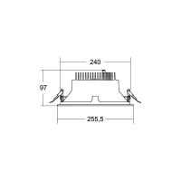 LED-Einbaudownlight 230V 40615165DA