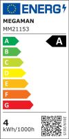 LED-Filament-Lampe MEGA-EFFICIENCY AGL-Form klar E27 2700K 4,0W