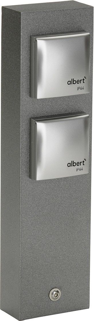 624400 Säule mit 2 Steckdosen anth.silb. 624400