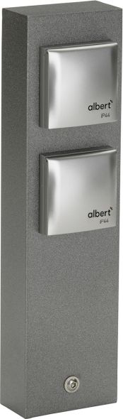 624400 Säule mit 2 Steckdosen anth.silb. 624400