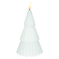 LED-Echtwachskerze FLAMME GRANNY 1 warmweiße flackernde LED H 190, Ø 100