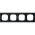 System 55 E2 4-fach Rahmen schwarz matt 021409