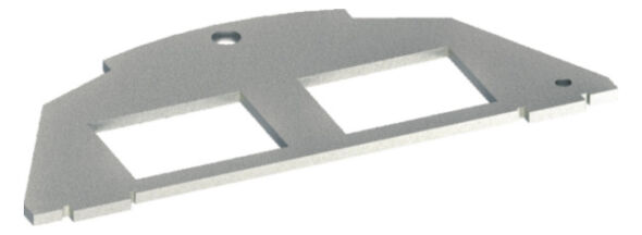 Montageplatte BSM052 edelstahl Typ 05 Keystone 20,1x14,8 2-fach