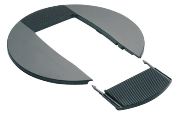 Rosette lackiert aluminium natur DAC280 LAN f. Deckenanschlusssäule