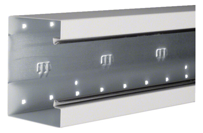 Brüstungskanal-Unterteil BRS1001301 100x130mm verkehrsweiß Stahl