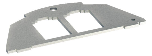 Montageplatte BSM032 edelstahl Typ 03 19,50x14,85 zweifach