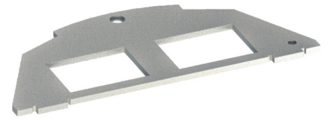 Montageplatte BSM052 edelstahl Typ 05 Keystone 20,1x14,8 2-fach
