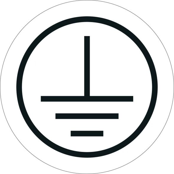 Leiterkennzeichen Schutzleiter S weiß-schwarz Folie mit Oberflächenschutz d=12,5 mm 12 St./Bogen