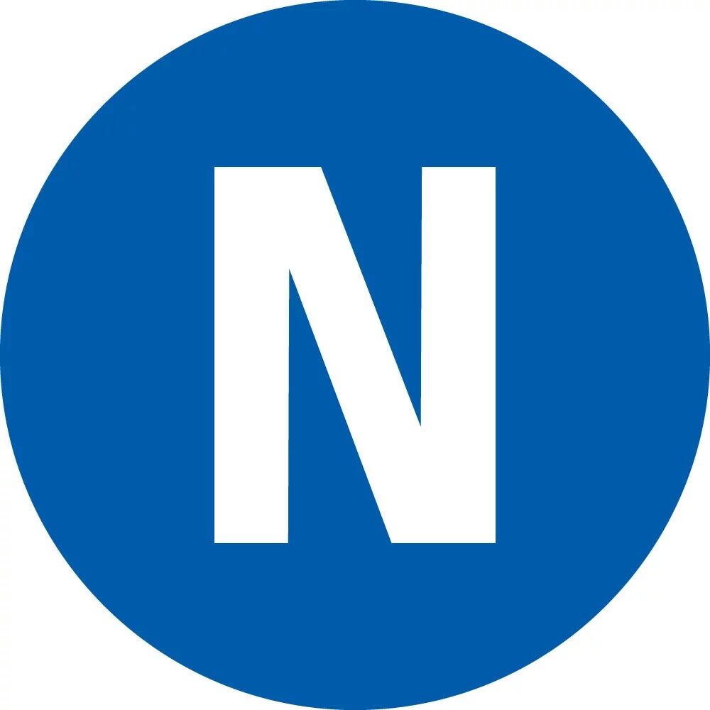 Leiterkennzeichen Neutralleiter N blau-weiß PET laminiert Folie selbstklebend d=12,5 mm 500 St./Rolle