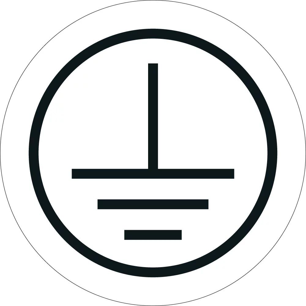 Leiterkennzeichen Schutzleiter S weiß-schwarz Folie mit Oberflächenschutz d=12,5 mm 12 St./Bogen