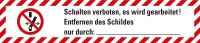 Wartungsaufkleber Schalten verboten Piktogramm Schalten verboten nach weiß Folie selbstklebend 70 x 15 mm 10 St./Bogen