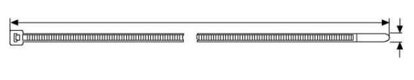 Kabelbinder UB385C-B 4,6x385mm schwarz