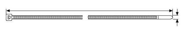 Kabelbinder UB300C-B 4,6x300mm schwarz