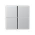 Tastensatz 4-fach A 404 TSA AL aluminium