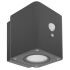 LED-Solarwandleuchte LED/1W mit IR-Sensor eckig