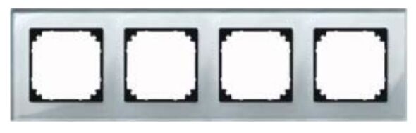 Rahmen M-PLAN Glas 4-fach Diamantsilber