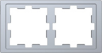 Rahmen D-Life 2-fach Edelstahl