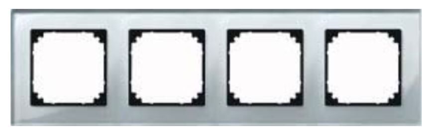 Rahmen M-PLAN Glas 4-fach Diamantsilber