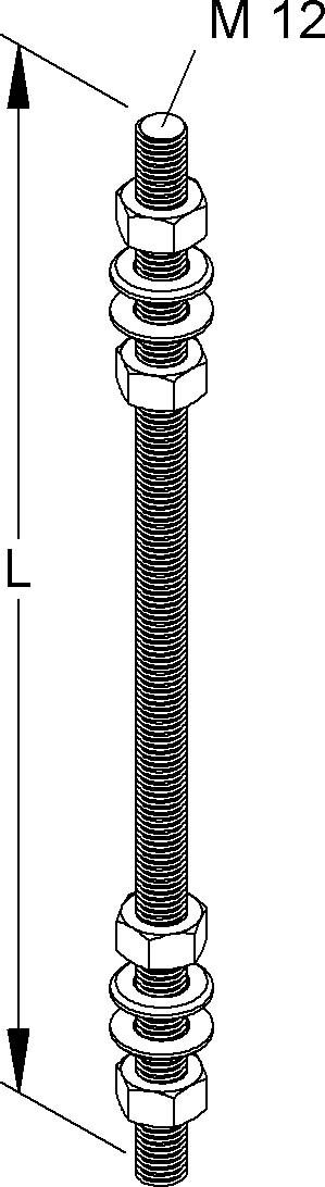 Gewindestäbe M 12/1000 E3