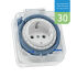 theben-timer 26 IP 44 Steckdosen-Zeitschaltuhr analog außen, Tagesprogramm, 400 W LED 0260855