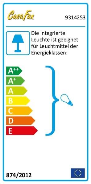 Deckenventilator mit Licht Libeccio 140 BN FB