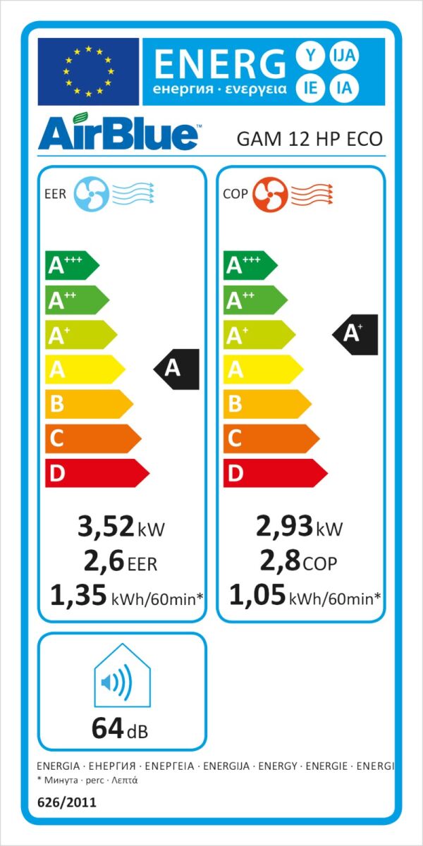 Klimagerät mobil, R290 GAM 12 HP ECO