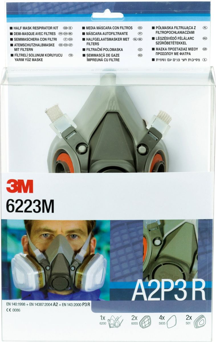 Maskenset Gase Dämpfe 6223M (VE4)