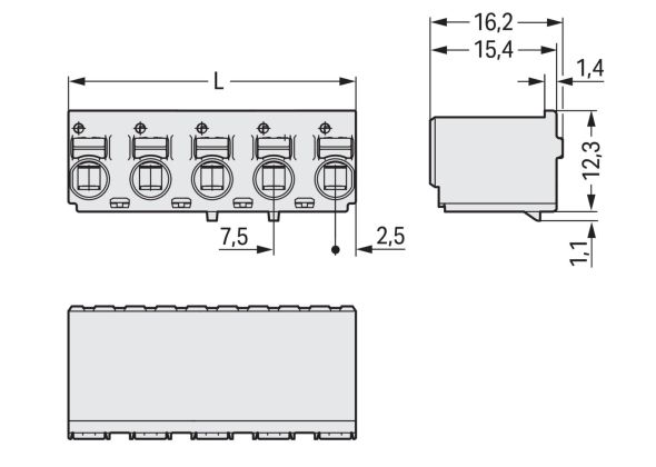 1-Leiter-Federleiste 2092-3124