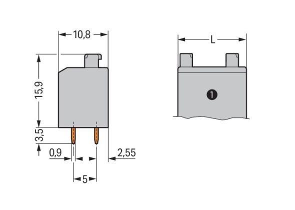 Leiterplattenklemme 735-303/001-000