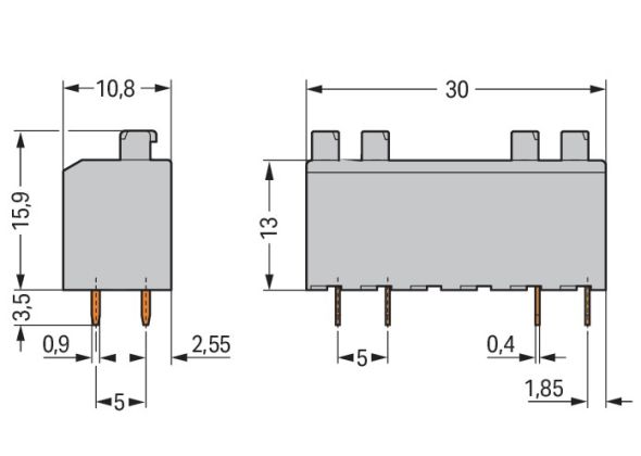 Leiterplattenklemme 735-306/001-000