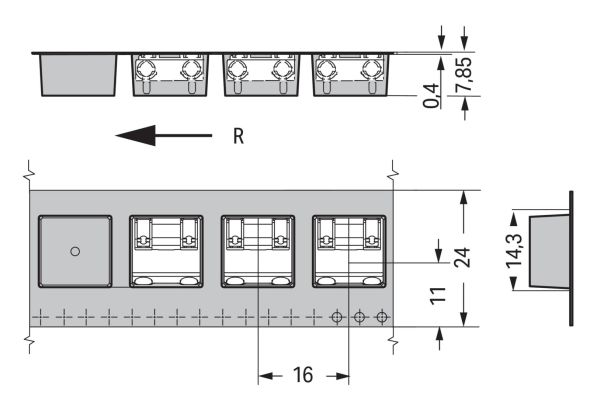 THR-Leiterplattenklemme 2060-1852/998-404