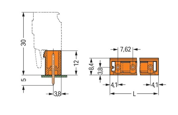 THT-Stiftleiste Lötstift 231-737/001-000