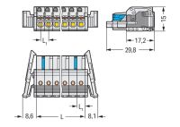 1-Leiter-Federleiste 2721-114/037-000