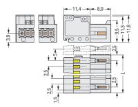 1-Leiter-Stiftleiste 733-207/033-000