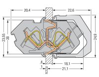 Anreihbare PE-Durchführung 826-160/000-016