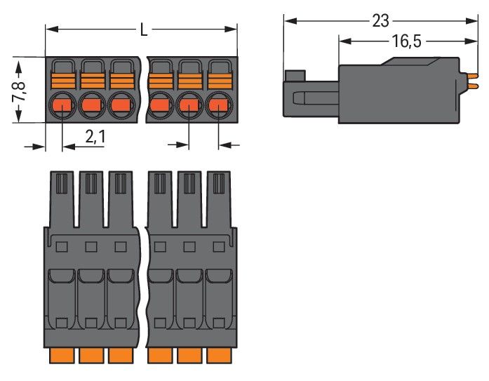 1-Leiter-Federleiste 714-102