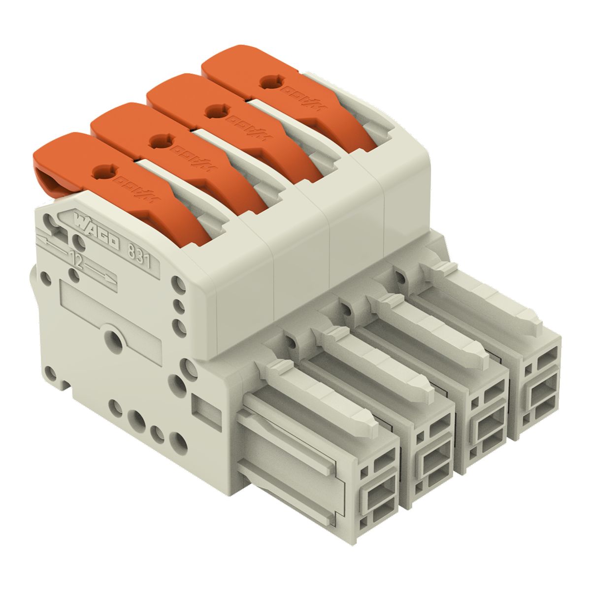 1-Leiter-Federleiste Hebel 831-1104