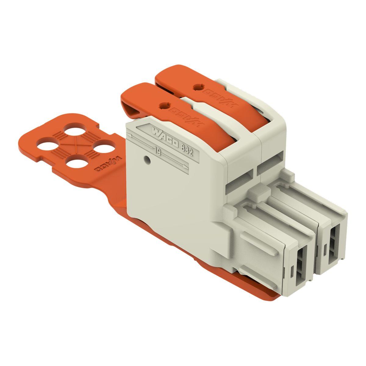 1-Leiter-Federleiste Hebel 832-1102/342-000