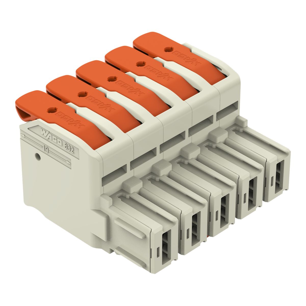 1-Leiter-Federleiste Hebel 832-1105/323-000